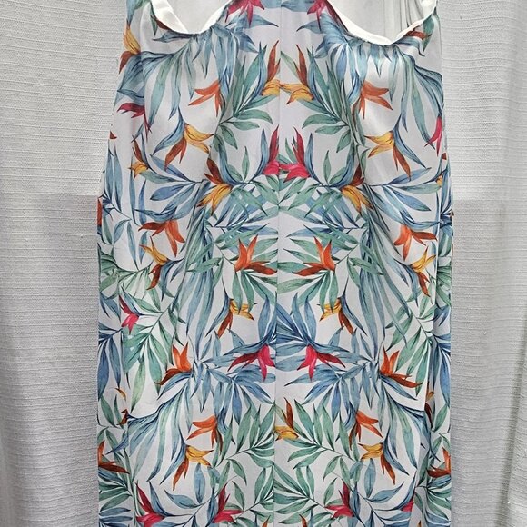 Show Me Your Mumu Womens Maxi Dress XS Tropical Palm Party T-Rex T Strap pre-own - Picture 6 of 8